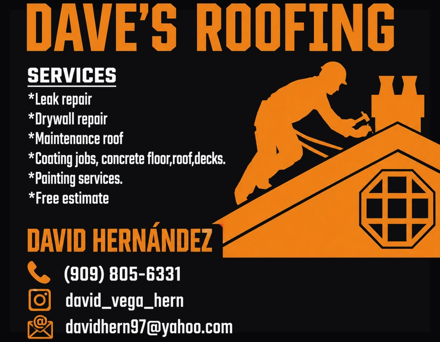 Dave's Roofing — Services artwork
