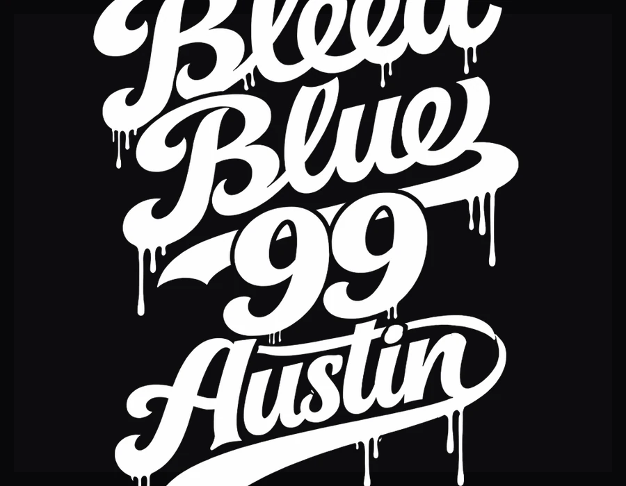 Bleed Blue 99 Austin artwork