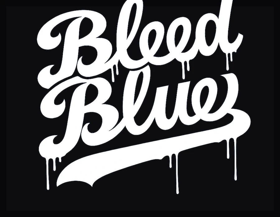 Bleed Blue — White artwork